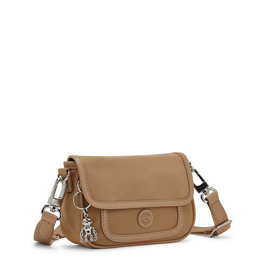 Kipling Inaki Small Crossbody Bag Handbag Soft Almond | CA 1273NW